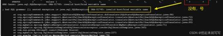 java.sql.SQLSyntaxErrorException: ORA-01745: invalid host/bind variable name in managed bean