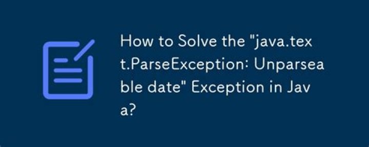 java.text.ParseException: Unparseable date