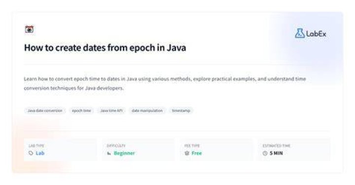 Java time since the epoch