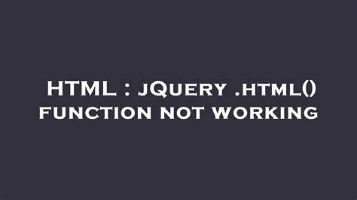 jQuery .html() function not working [duplicate]