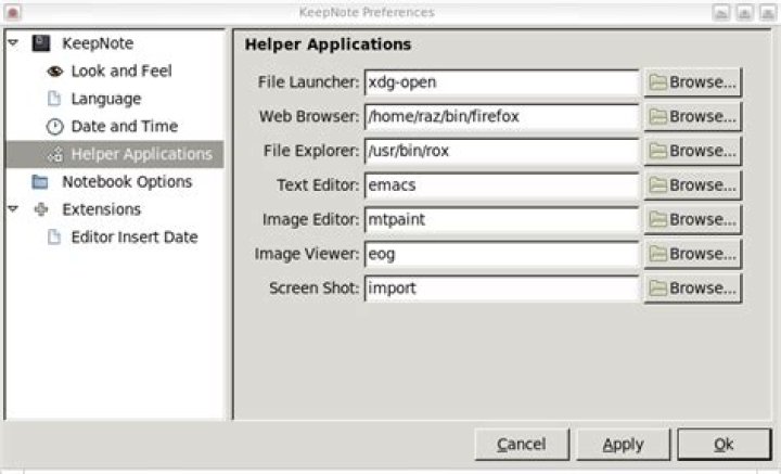 KeepNote Screenshot