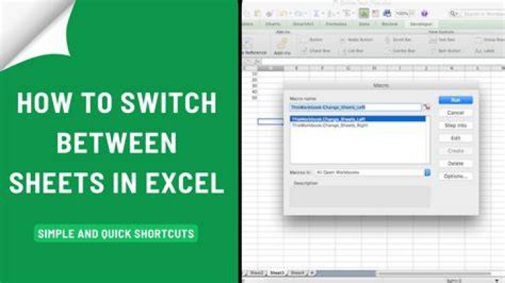 Keyboard shortcut to switch between sheets in Excel