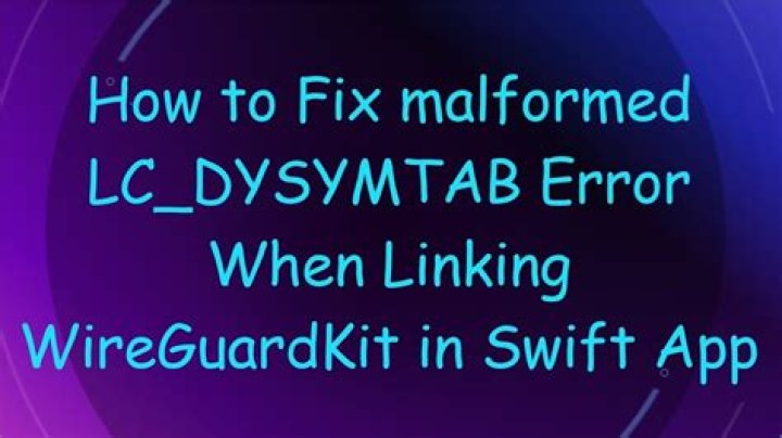 ld: warning: has malformed LC_DYSYMTAB