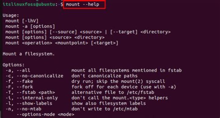 List all mounts in Linux
