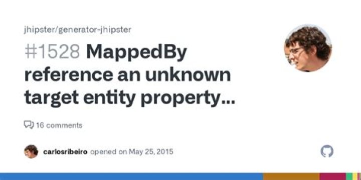 mappedBy reference an unknown target entity property