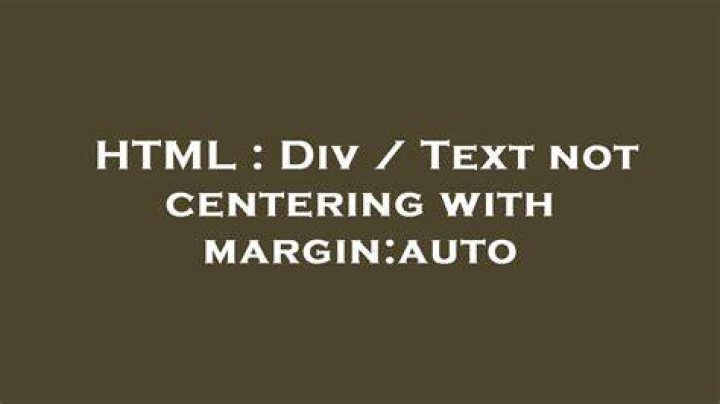 margin: auto is not centering