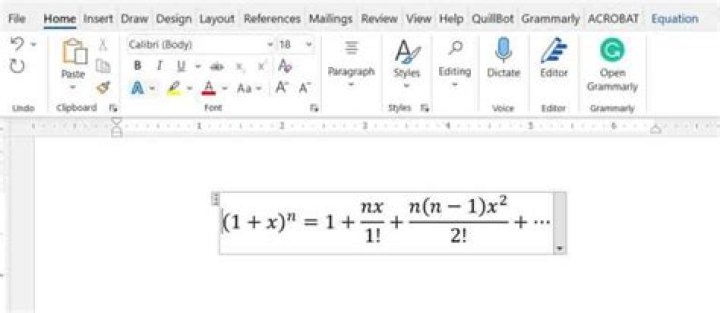 Microsoft Word 2012 some equations