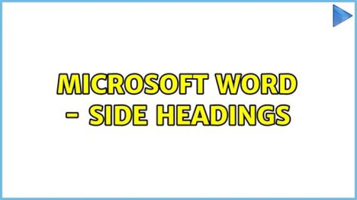 Microsoft Word - Side Headings