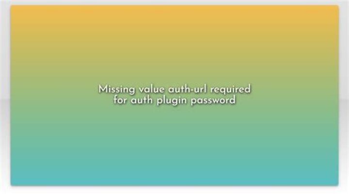 Missing value auth-url required for auth plugin password