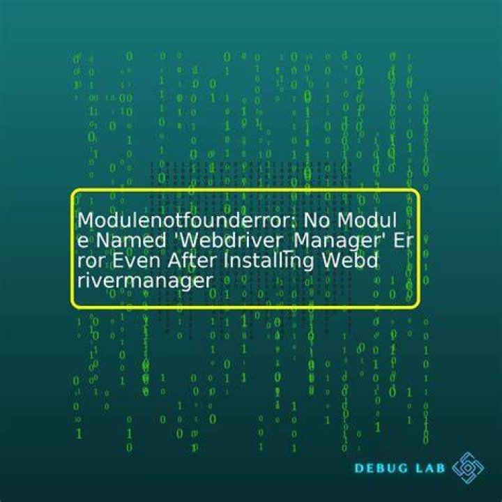 ModuleNotFoundError: No module named 'webdriver_manager' error even after installing webdrivermanager