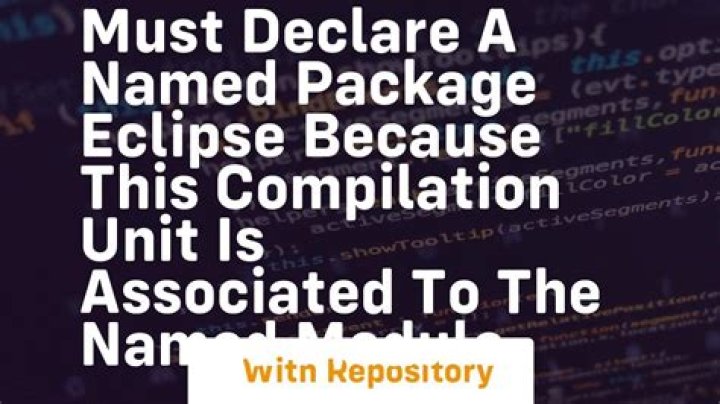 must declare a named package eclipse because this compilation unit is associated to the named module