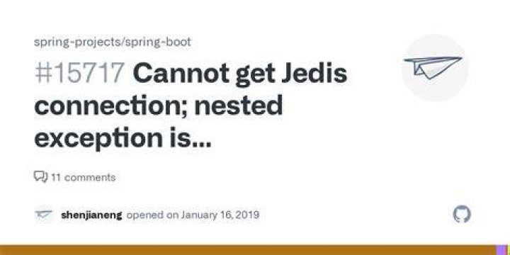 nested exception is redis.clients.jedis.exceptions.JedisConnectionException: Could not get a resource from the pool