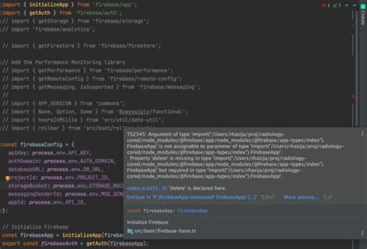 No exported member error with firebase when trying to compile angular 10 project