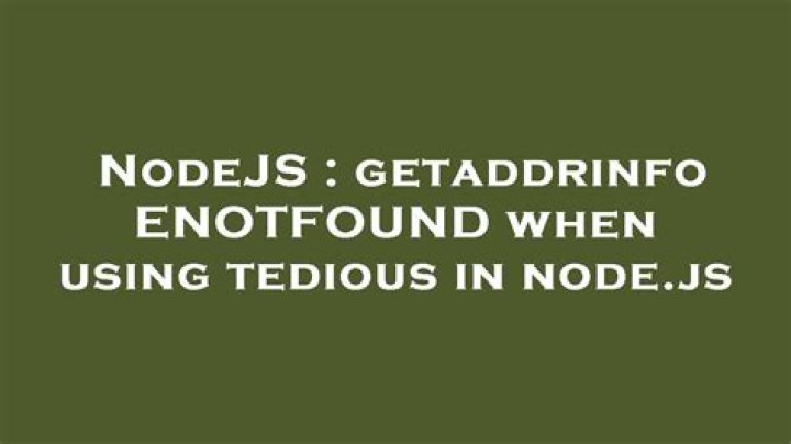 Node.js getaddrinfo ENOTFOUND