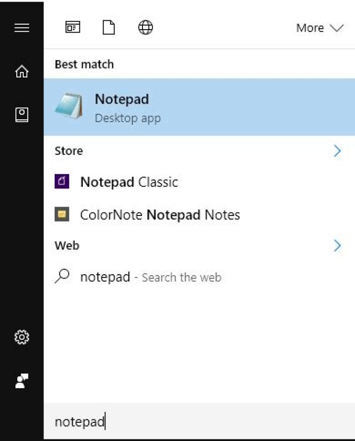 Notepad not opening from Start menu search Windows 10