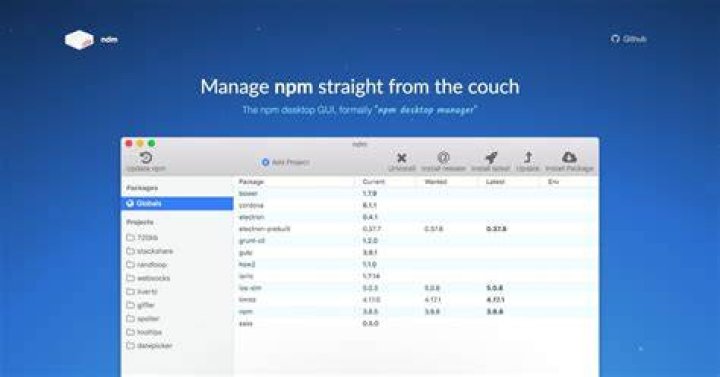 NPM Desktop manager