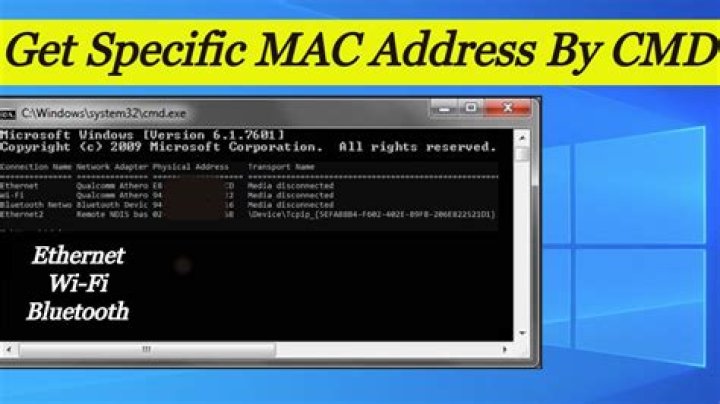 Obtain MAC Address from network printer via CMD