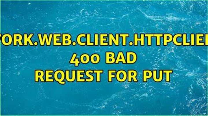 org.springframework.web.client.HttpClientErrorException: 400 Bad Request