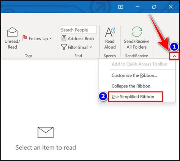 Outlook Ribbon Increase Ribbon Size?