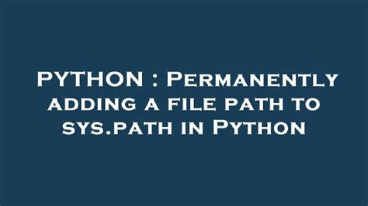 Permanently adding a file path to sys.path in Python
