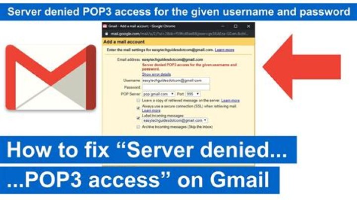 POP3 Error in gmail when hitting send. What happened?