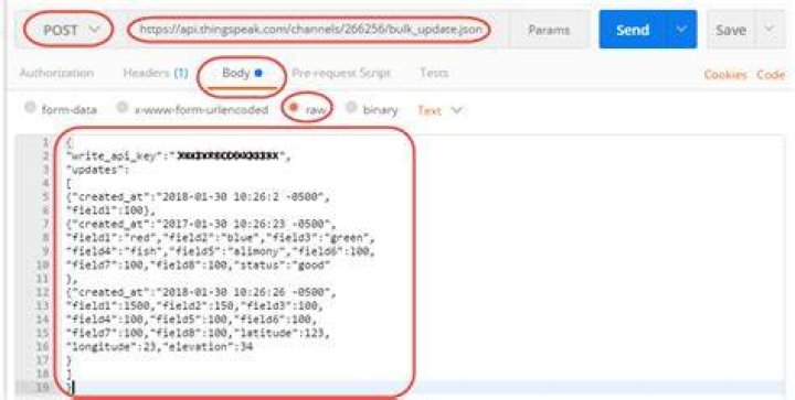 POST data in JSON format