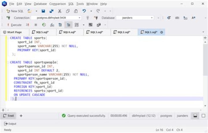 PostgreSQL Foreign Key syntax
