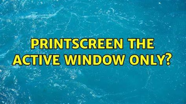 Printscreen the active Window only?