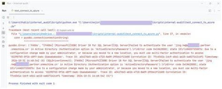 Pyodbc: Login Timeout Error