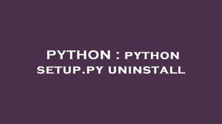 python setup.py uninstall