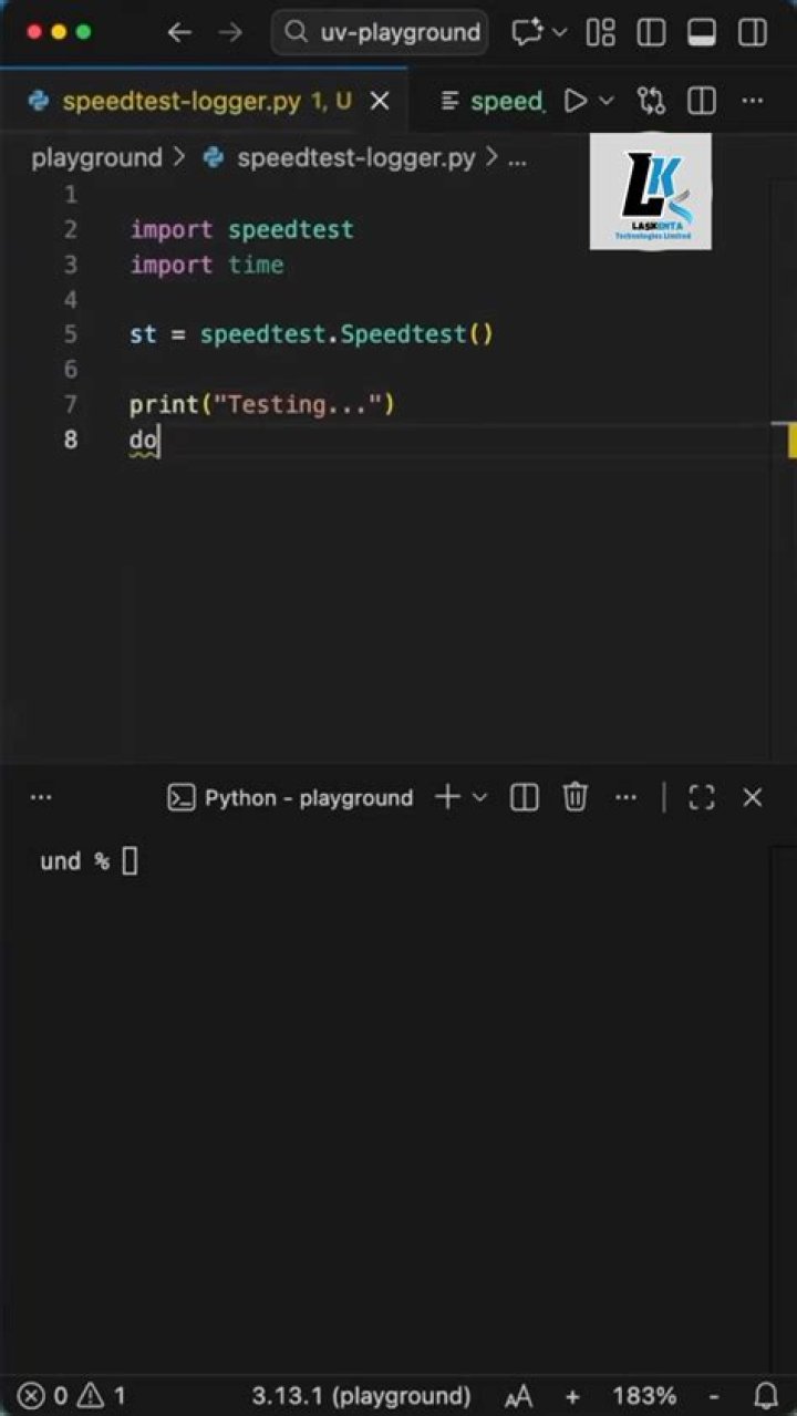 Python speedtest.py failing to connect to Internet when run from cron