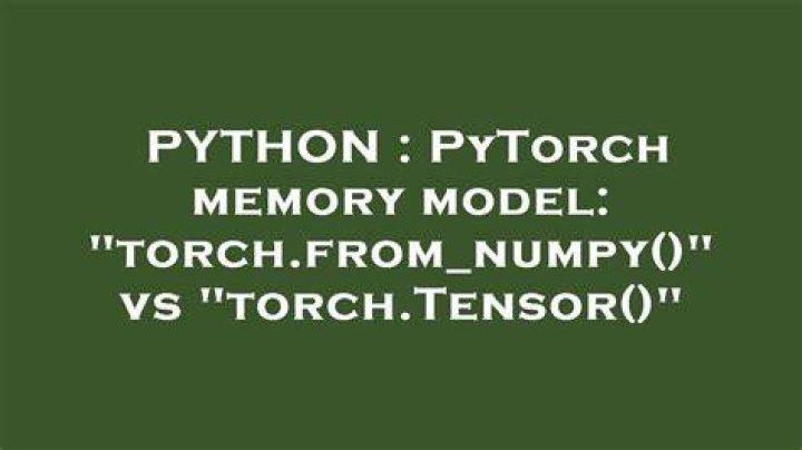 PyTorch memory model: 
