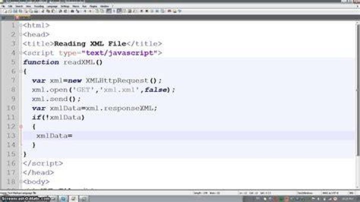 Read XML file using javascript