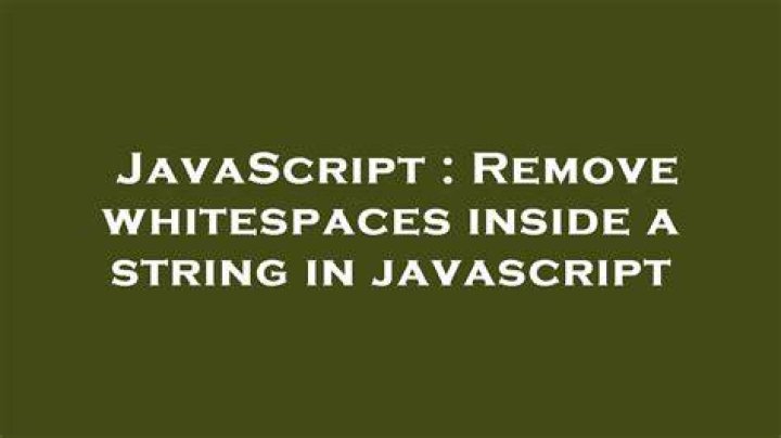 Remove whitespaces inside a string in javascript