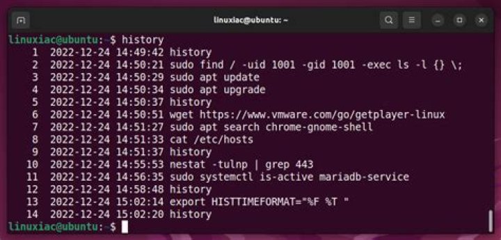 Retrieve Linux command line history by date