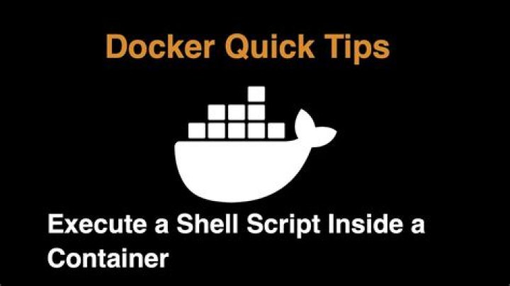 Running a script inside a docker container using shell script