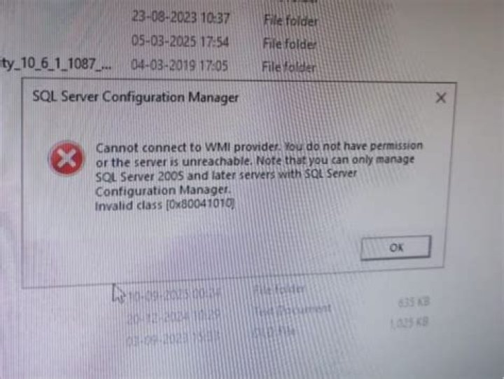 Same error received