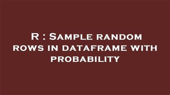 Sample random rows in dataframe