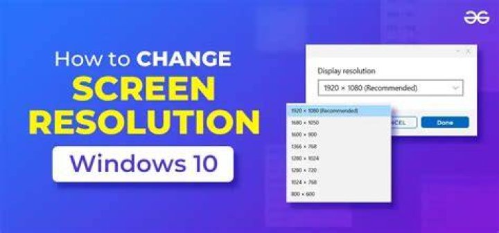 Set Default Desktop Resolution {Windows 10}