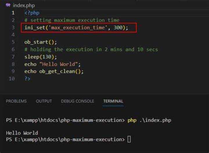 Set ini max_execution_time doesn't work