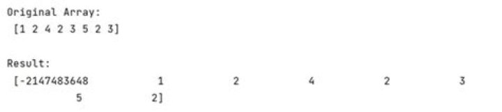 Shift elements in a numpy array