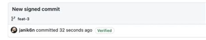 Signed commit