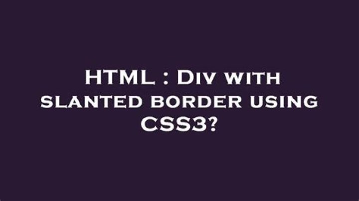 Slanted border using CSS [duplicate]
