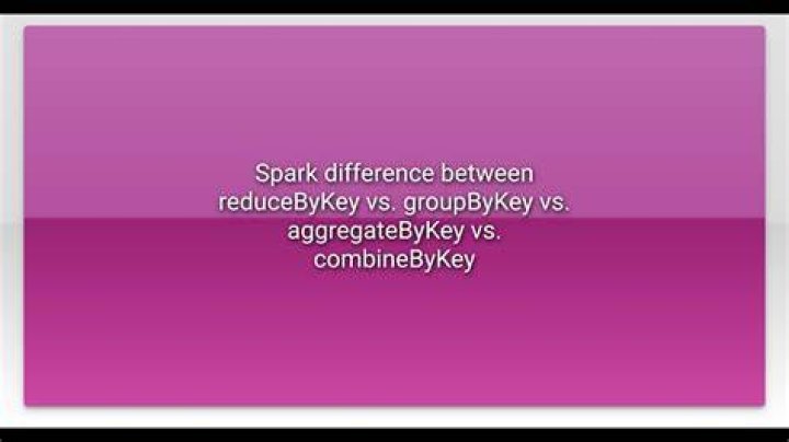 Spark difference between reduceByKey vs. groupByKey vs. aggregateByKey vs. combineByKey