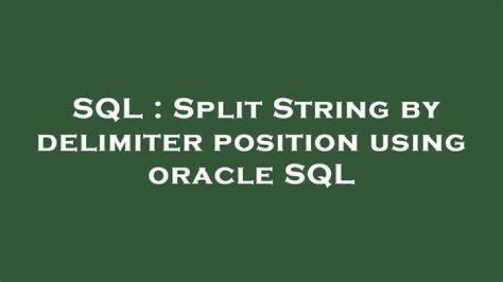 Split String by delimiter position using oracle SQL