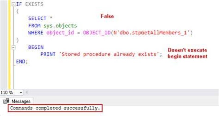 SQL IF EXIST in a script
