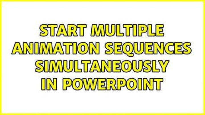 Start multiple animation sequences simultaneously in PowerPoint