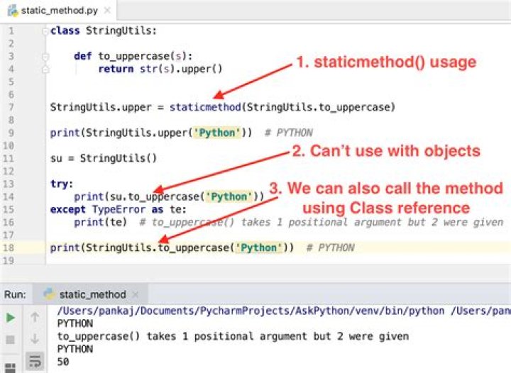Static methods in Python?