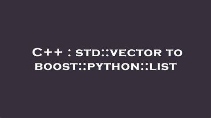 std::vector to boost::python::list