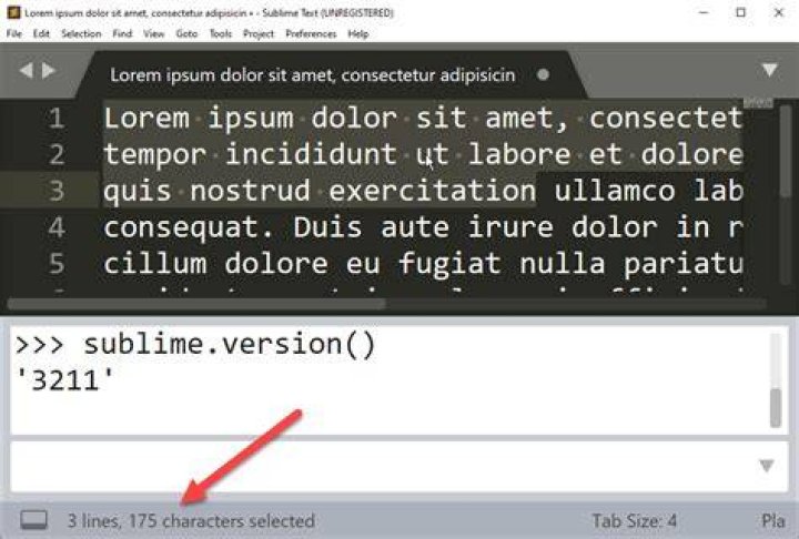Sublime Text 4: show word count for selected text